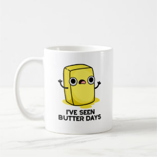 Ik heb Butter Days Funny Food Pun gezien Koffiemok