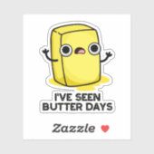 Ik heb Butter Days Funny Food Pun gezien Sticker (Vel)