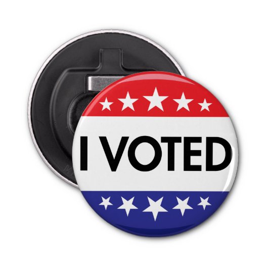 Ik heb Button 2024 gestemd Button Flesopener (Voorkant)