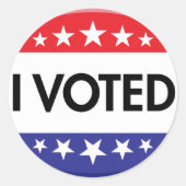 Ik heb Button 2024 gestemd Ronde Sticker (Voorkant)