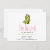 Ik heb Cactus Nieuw Adres verplaatst Aankondigingskaart (Voorkant / Achterkant)