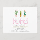 Ik heb Cactus Planten nieuw adres verplaatst Aankondigingskaart (Voorkant)