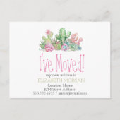 Ik heb Cactus Succulent verplaatst Aankondigingskaart (Voorkant)