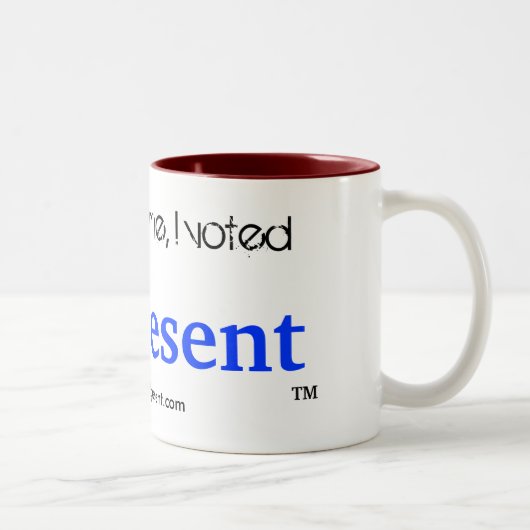 Ik heb Cadeau gestemd - KoffieMok Tweekleurige Koffiemok (Rechts)