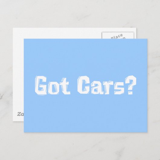 Ik heb cadeaus voor auto's briefkaart (Voorkant / Achterkant)