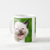 IK HEB CAFFINE Funny Siamese Scary Kitten NODIG Koffiemok (Voorkant links)