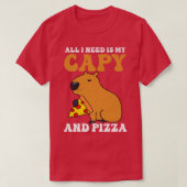 Ik heb Capy en Pizza Design Capybara nodig T-shirt (Design voorkant)
