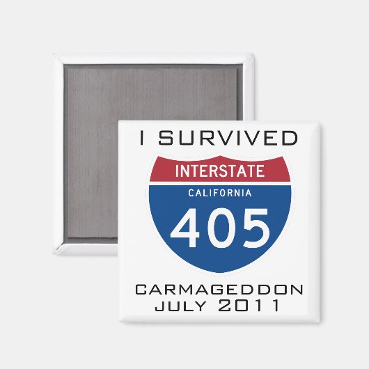 Ik heb Carmageddon Magnet overleefd (Voorkant / Achterkant)