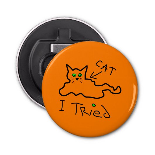 Ik heb Cat Button Bottle Opener geprobeerd (Voorkant)
