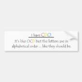 Ik heb CDO. Bumpersticker (Voorkant)