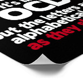 Ik heb CDO - het is net OCD, maar de letters zijn  Poster (Hoek)