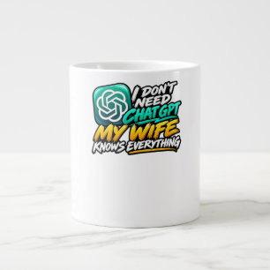 Ik heb ChatGPT niet nodig, mijn vrouw weet alles G Grote Koffiekop
