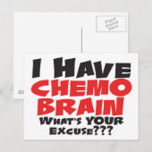 Ik heb Chemo Brain Briefkaart (Voorkant / Achterkant)
