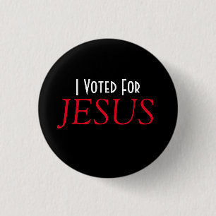 Ik heb Christelijk op JESUS gestemd Ronde Button 3,2 Cm