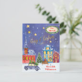 Ik heb Christmas Village Flat Move verplaatst Aankondiging (Staand voorkant)