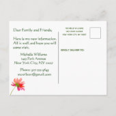 Ik heb Classic Elegant Pastel Floral Moving Aankondigingskaart (Achterkant)