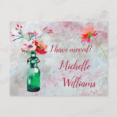 Ik heb Classic Elegant Pastel Floral Moving Aankondigingskaart (Voorkant)