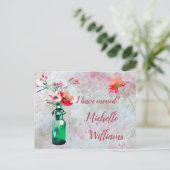 Ik heb Classic Elegant Pastel Floral Moving Aankondigingskaart (Staand voorkant)