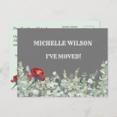 Ik heb Classic Eucalyptus Green Elegant Move Aankondigingskaart (Voorkant / Achterkant)