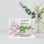 Ik heb Classic Fun New Buurbeweging verplaatst Aankondigingskaart (Staand voorkant)