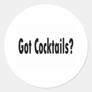 Ik heb cocktails ronde sticker