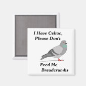 Ik heb coeliakie, geef me alsjeblieft geen paneerm magneet (Voorkant / Achterkant)