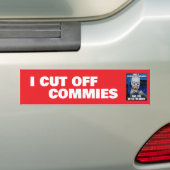 IK HEB COMMIES BUMPERSTICKER AFGESNEDEN (Op auto)