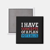 Ik heb concepten van een plan stemming Blue Kamala Magneet (Voorkant / Achterkant)