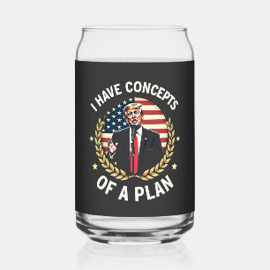 Ik heb concepten van een plan Trump debat verkiezi Blikvorm Glas