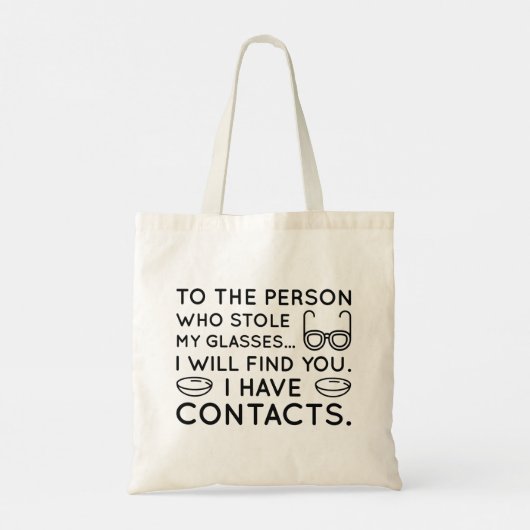 Ik heb contacten tote bag (Achterkant)