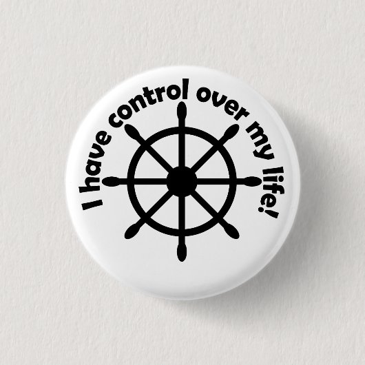 Ik heb controle over mijn leven! ronde button 3,2 cm (Voorkant)