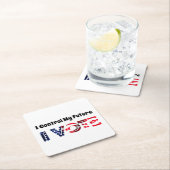 Ik heb controle over mijn toekomst - ik stem kartonnen onderzetters (Insitu)