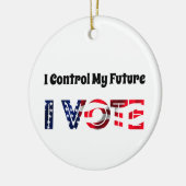 Ik heb controle over mijn toekomst - ik stem keramisch ornament (Links)