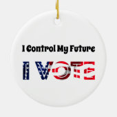 Ik heb controle over mijn toekomst - ik stem keramisch ornament (Achterkant)