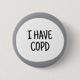 Ik heb COPD, Astma Verborgen Beperking Bewustzijn Ronde Button 5,7 Cm