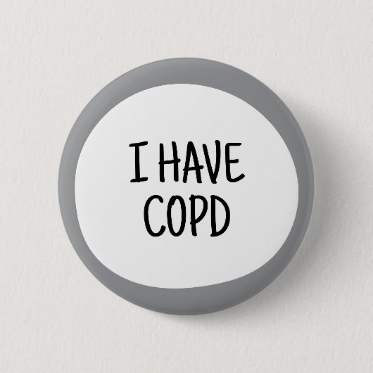 Ik heb COPD, Astma Verborgen Beperking Bewustzijn Ronde Button 5,7 Cm (Voorkant)