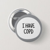 Ik heb COPD, Astma Verborgen Beperking Bewustzijn Ronde Button 5,7 Cm (Voorkant /achterkant)
