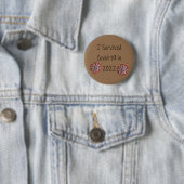 Ik heb Covid-19 overleven in 2022! Ronde Button 5,7 Cm (In situ)