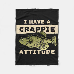 Ik Heb Crappie Attitude Vissen Funny Vis Mannen Vr Fleece Deken