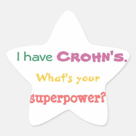 Ik heb Crohn. Wat is jouw superkracht? sticker (Voorkant)