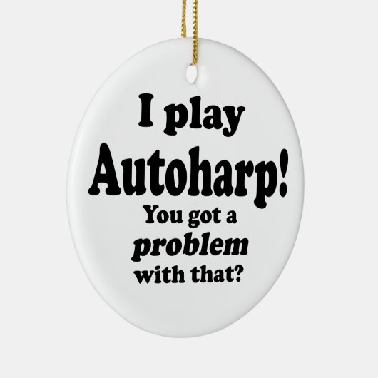 Ik heb daar een probleem mee, Autoharp Keramisch Ornament (Rechts)