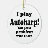 Ik heb daar een probleem mee, Autoharp Keramisch Ornament (Links)