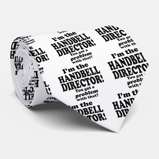Ik heb daar een probleem mee, directeur Handbell Stropdas (Opgerold)