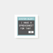 Ik heb daar een spreadsheet voor Grappige Kantoor Post-it® Notes (Voorkant)