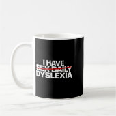 Ik heb dagelijks last van dyslexie koffiemok (Links)