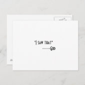 "Ik heb dat gezien" — God Briefkaart (Voorkant / Achterkant)