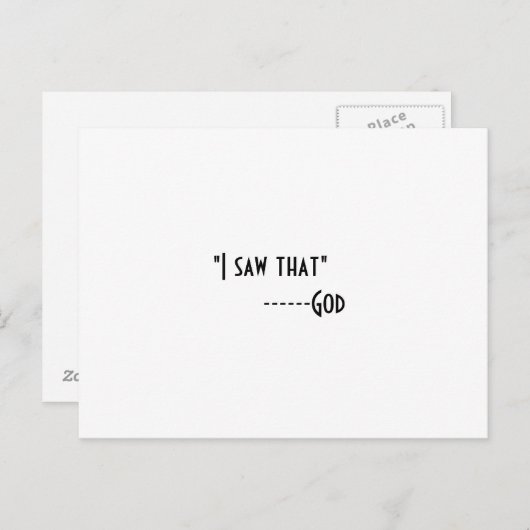 "Ik heb dat gezien" — God Briefkaart (Voorkant / Achterkant)