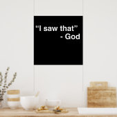 "Ik heb dat gezien" - God Poster (Keuken)