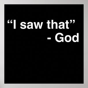 "Ik heb dat gezien" - God Poster