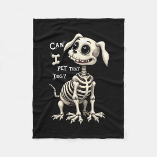 Ik heb dat hondenskelet Halloween geschenken gegev Fleece Deken